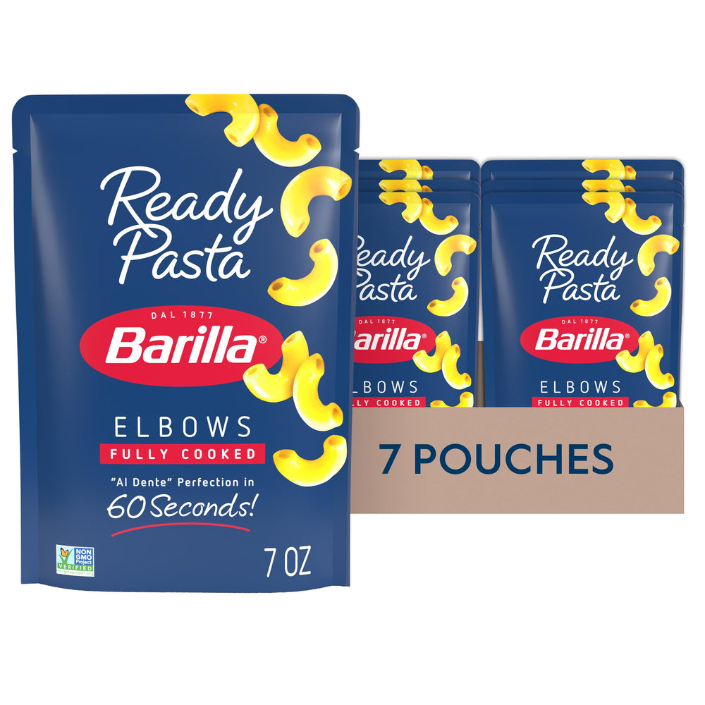 Barilla front pouch showing branding and quick heat convenience