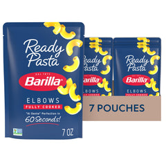 Barilla front pouch showing branding and quick heat convenience