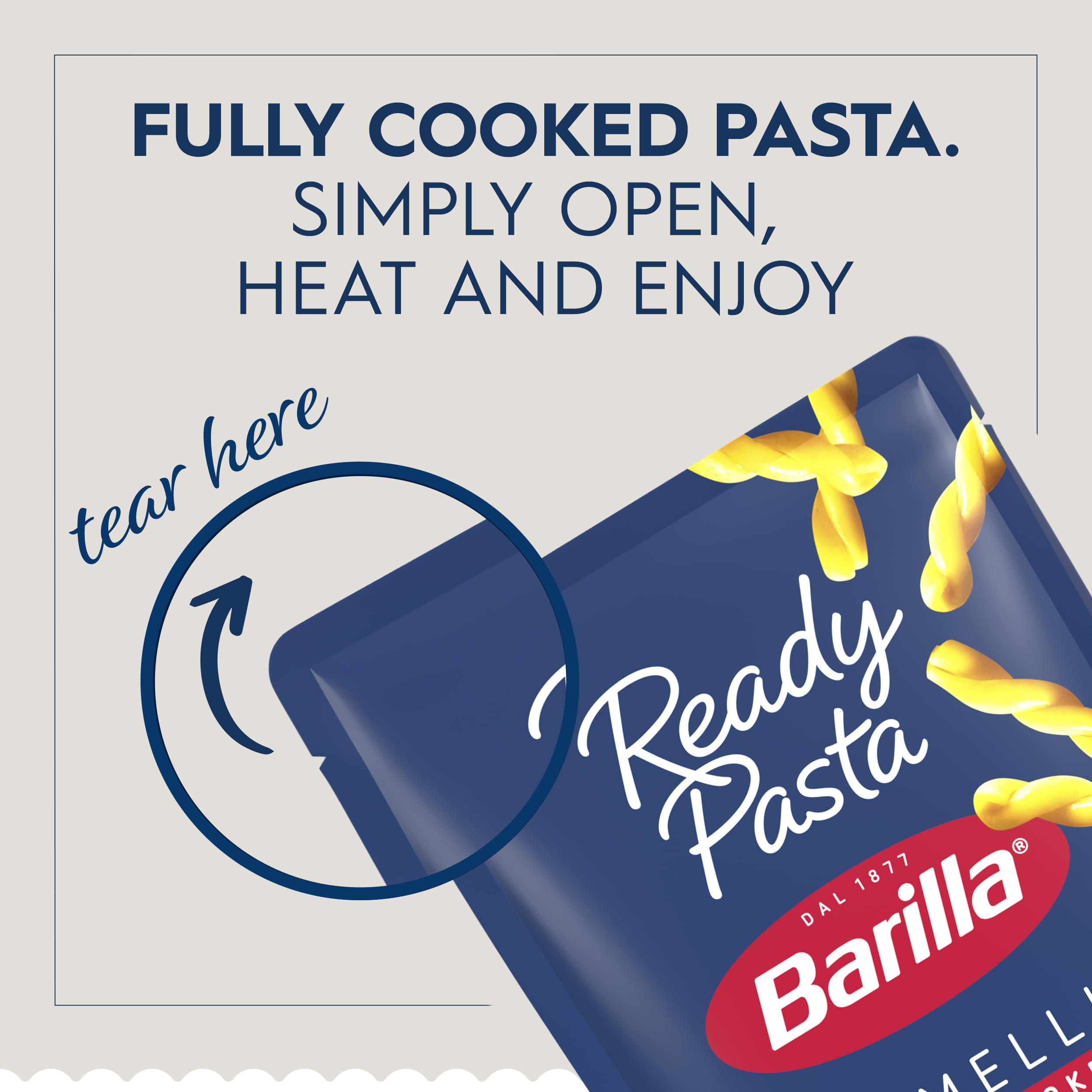 Barilla seven-pack stacked in pantry showing space-saving storage