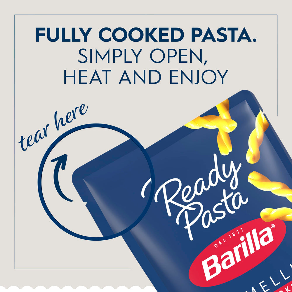 Barilla seven-pack stacked in pantry showing space-saving storage