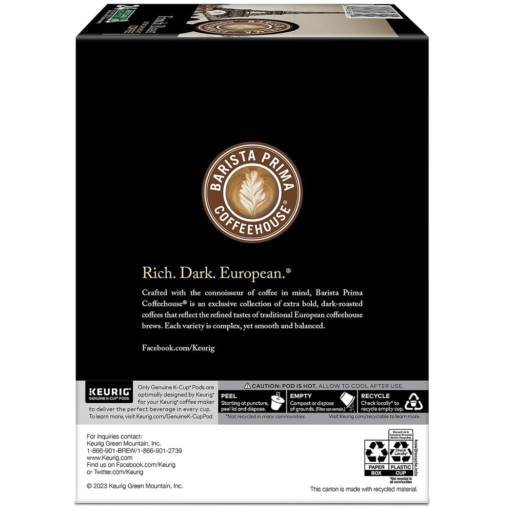 Barista Prima stacked case of 96 pods showing bulk supply for busy environments