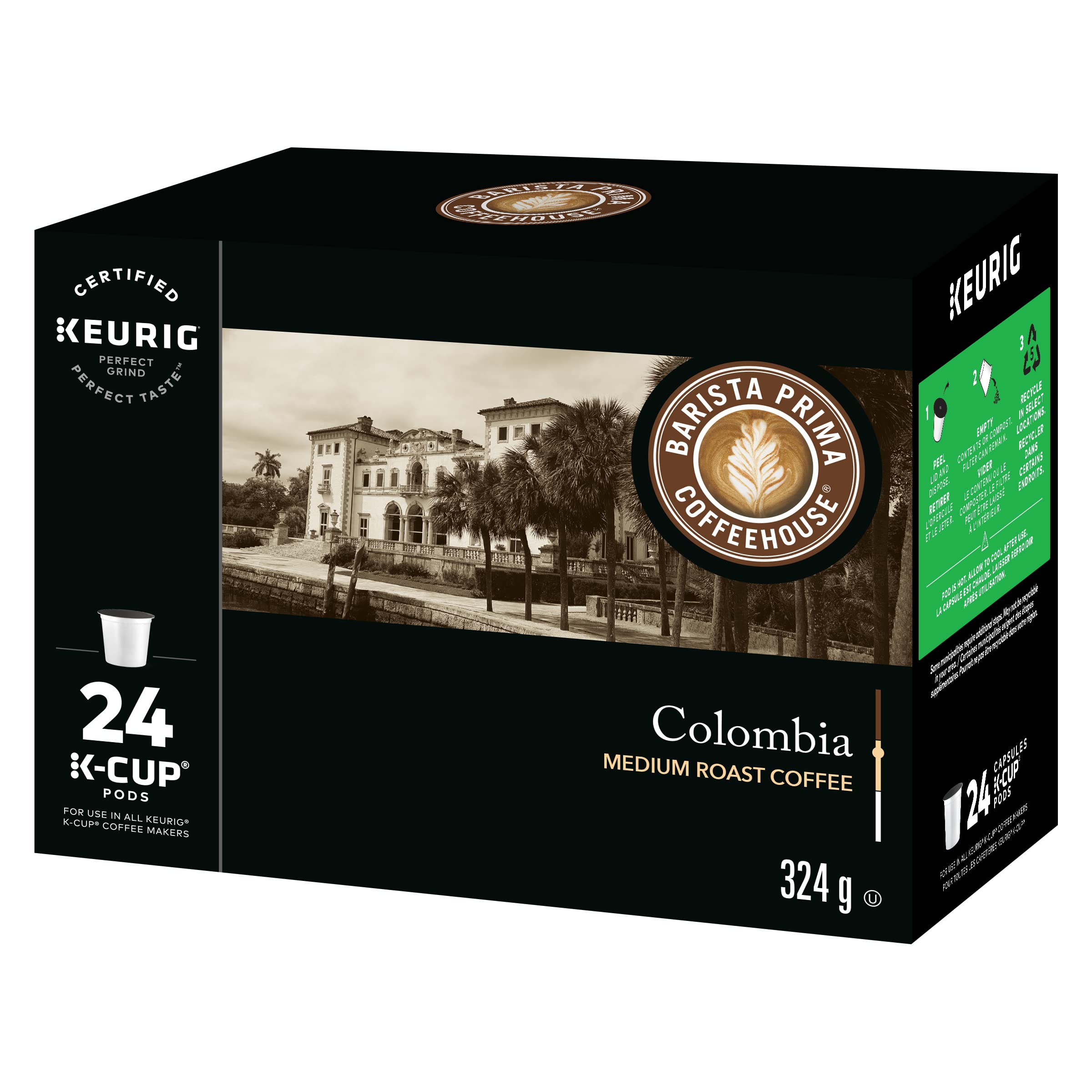 Barista Prima K-Cup next to a measuring spoon for clear size and portion comparison
