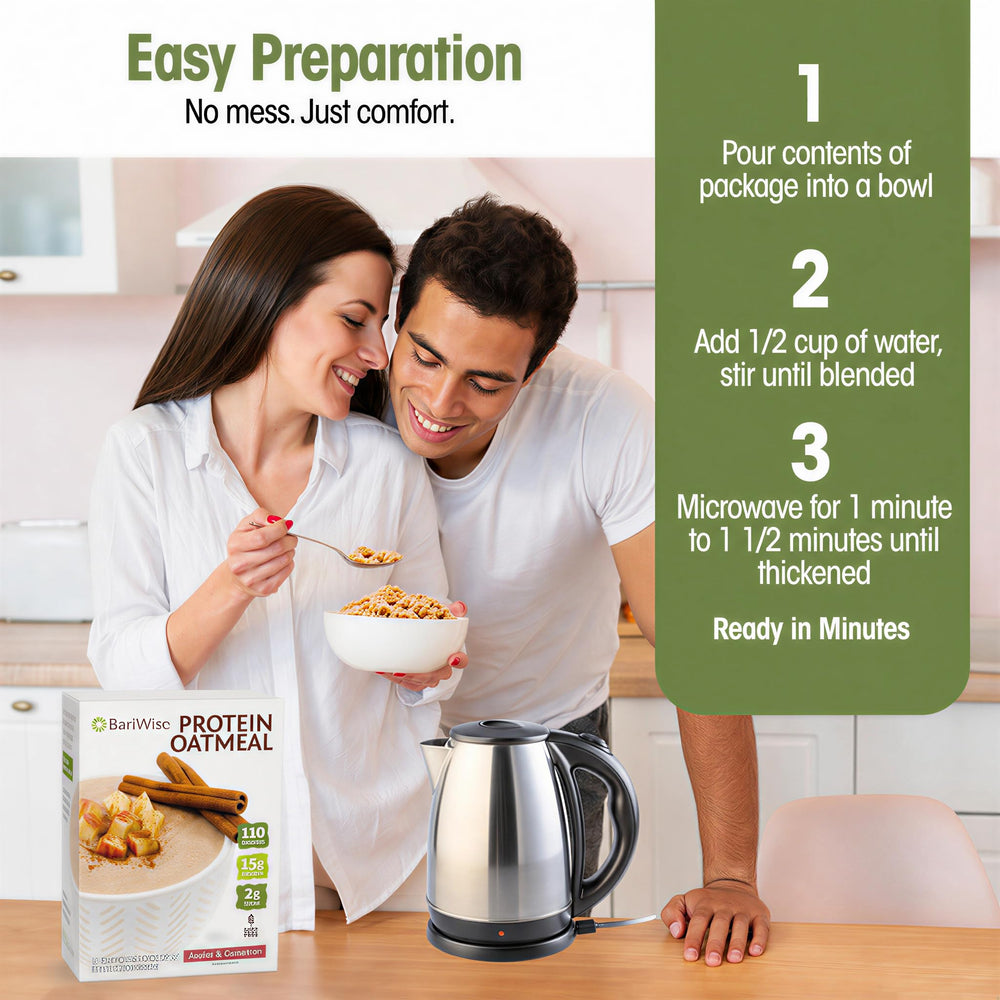 BariWise packet beside measuring spoon illustrating easy single-serve portioning