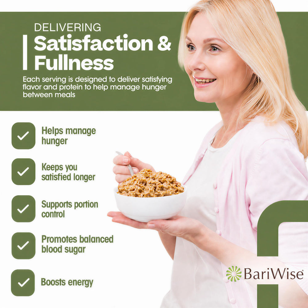 BariWise close-up of oat texture showing whole grain hearty mouthfeel benefit