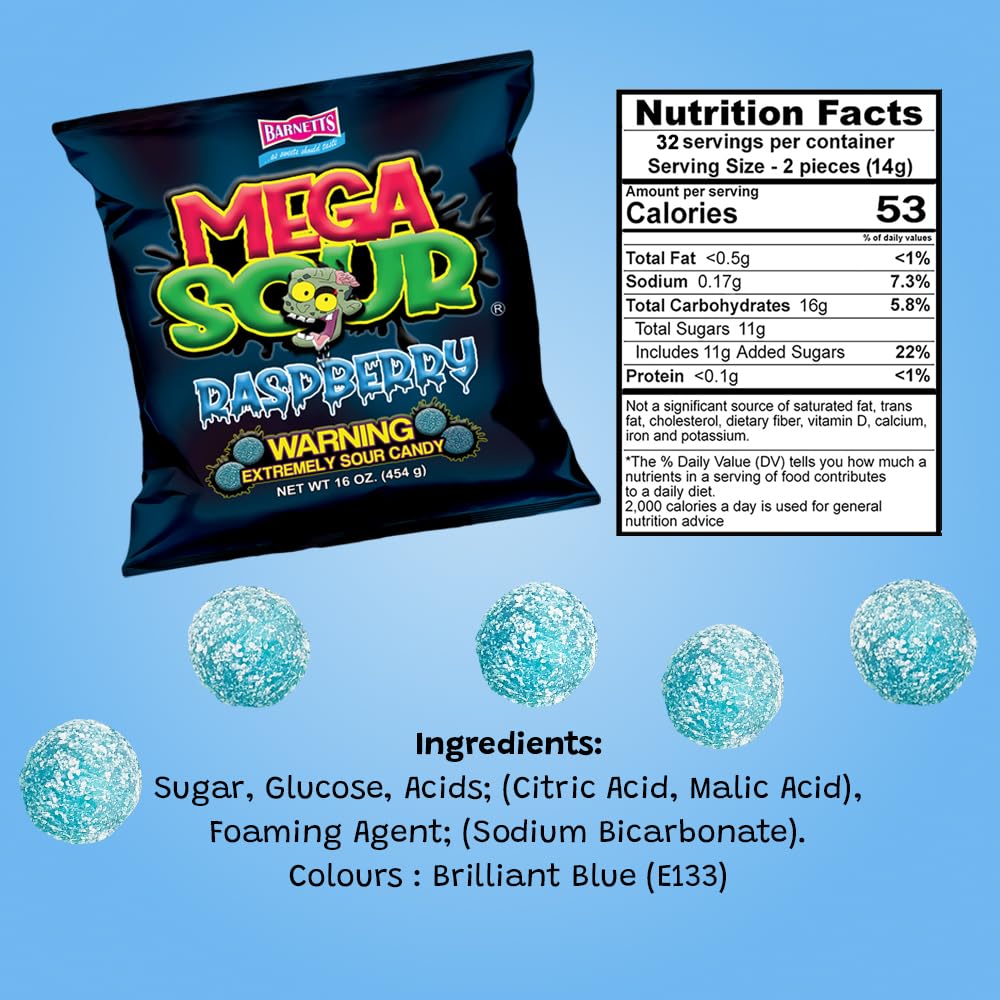 Barnetts sour-coating texture close-up illustrating long-lasting sour benefit