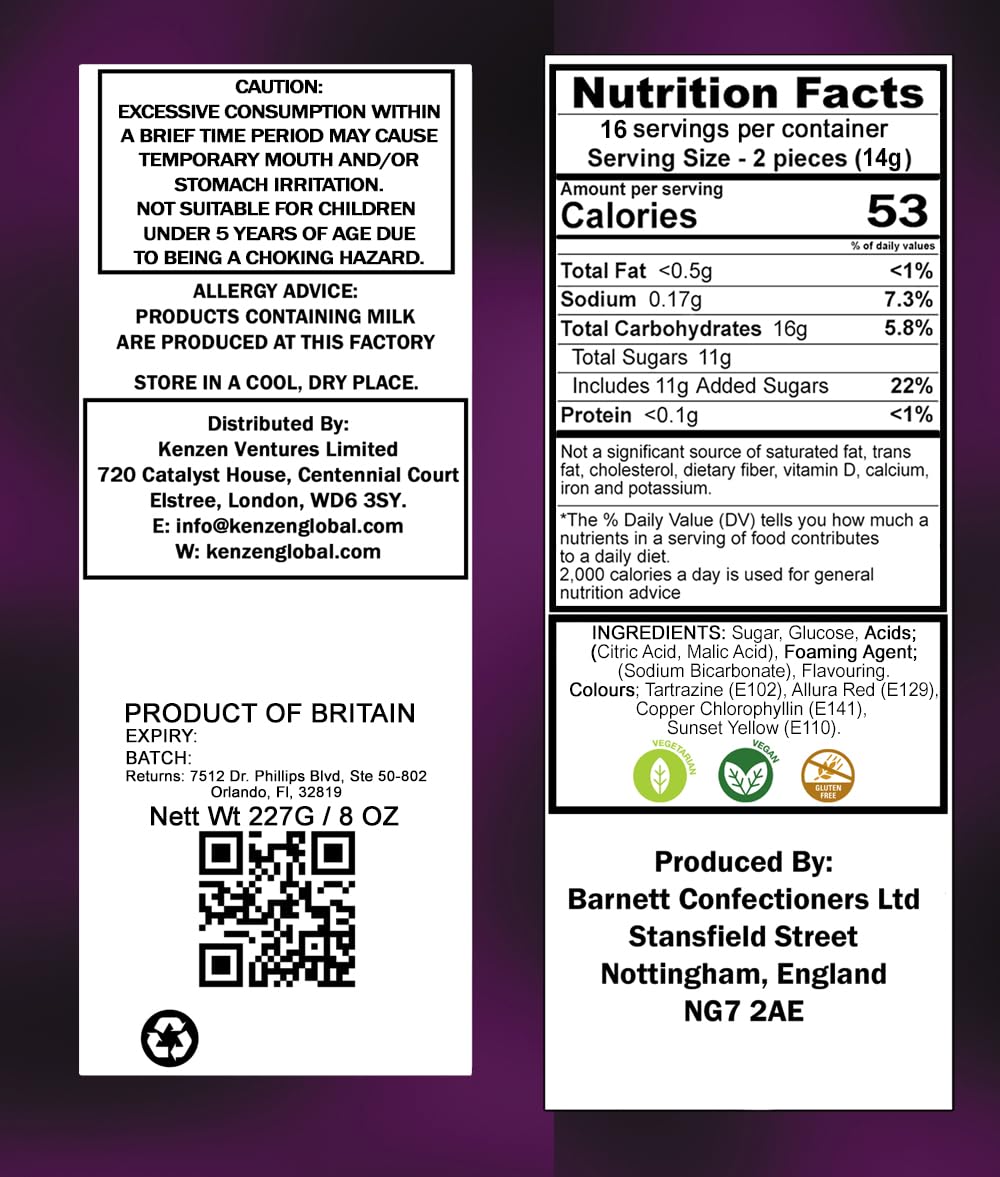 Barnetts open bag spilling assorted sweets, showcasing variety and shareability