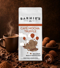 Barnie's coffee brewing in dripper illustrating bright chocolate notes and clarity