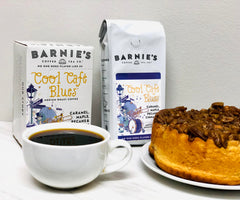 BARNIE'S COFFEE TEA CO. hot coffee stream pouring to show fresh brewed benefit