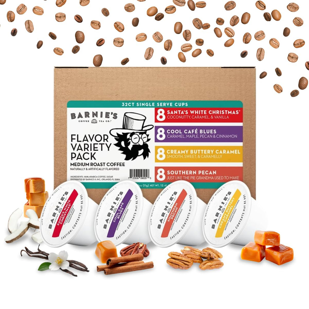 Barnie's front packaging showing 32-count variety pack, convenient sampling