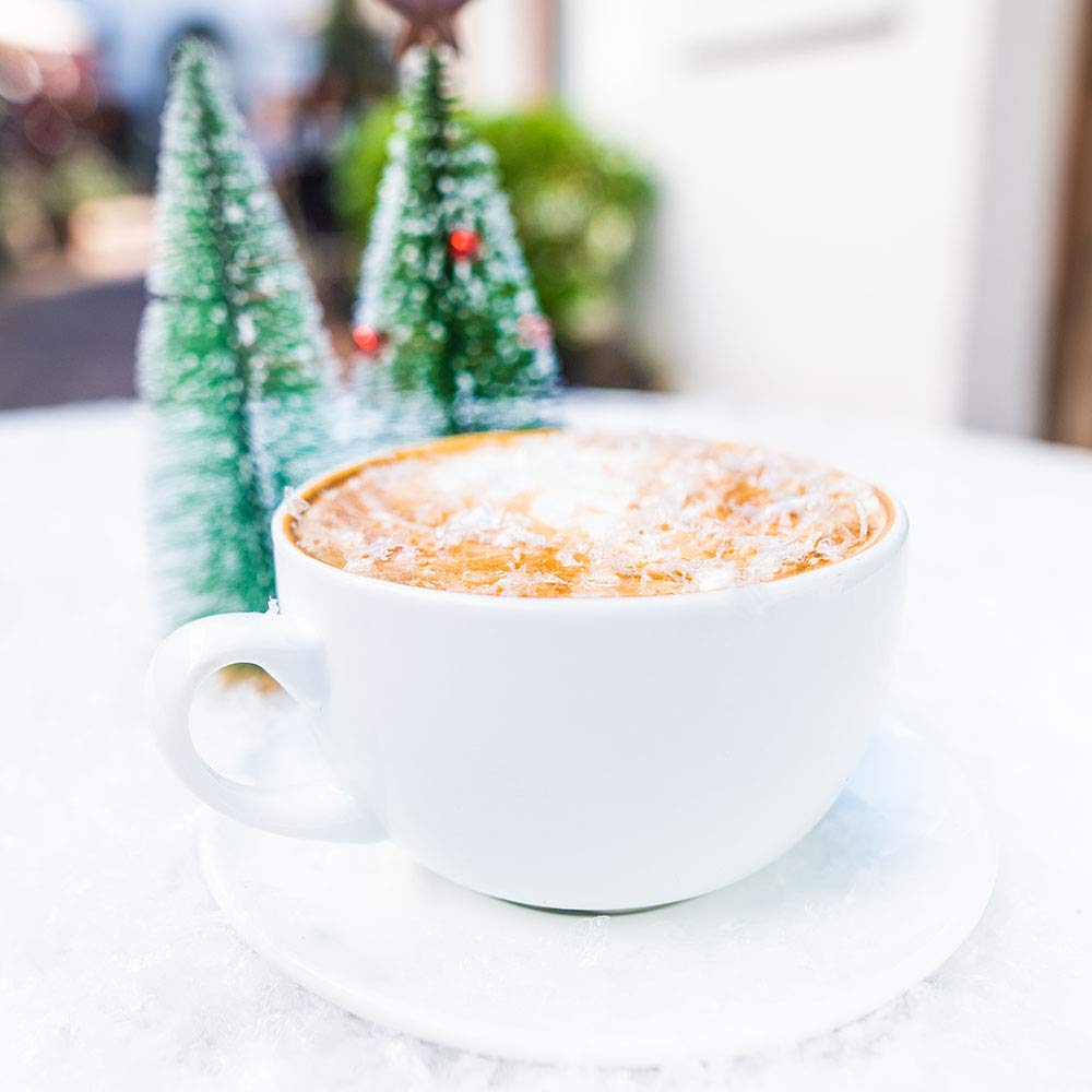 BARNIE'S COFFEE TEA CO. styled gift setting conveying festive gifting appeal