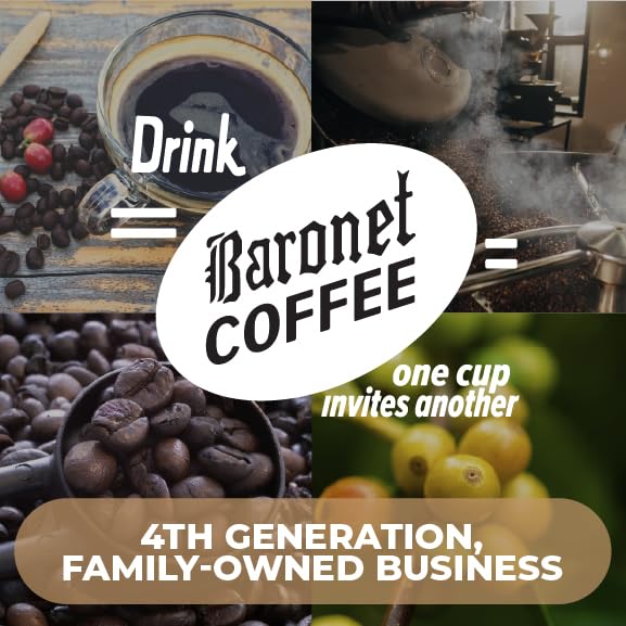 Baronet Coffee lifestyle shot by roaster emphasizing family-roasted quality