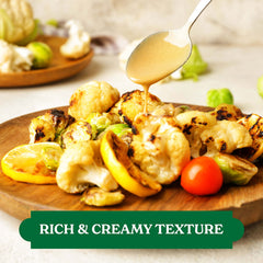 Baron's tahini blended in hummus showing creamy result and flavor boost