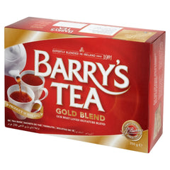 Barry's Tea front packaging showing 80-count box and clear branding for reliable strong flavor
