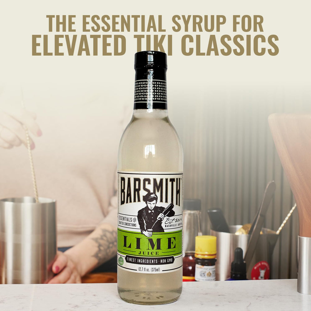 Barsmith bottle being poured into a glass, fast cocktail preparation benefit
