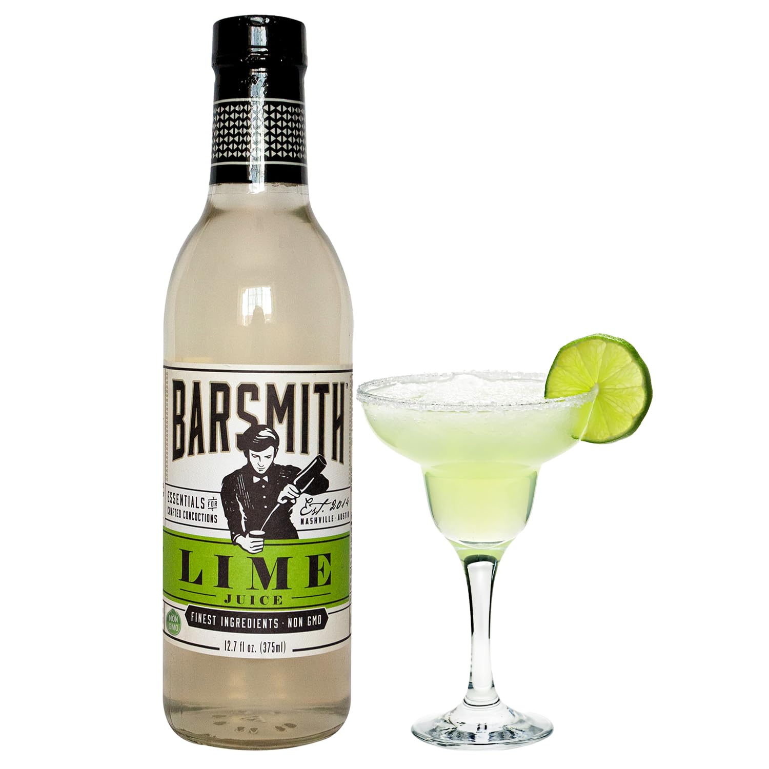Barsmith front label showing bottle and volume, quick identification benefit