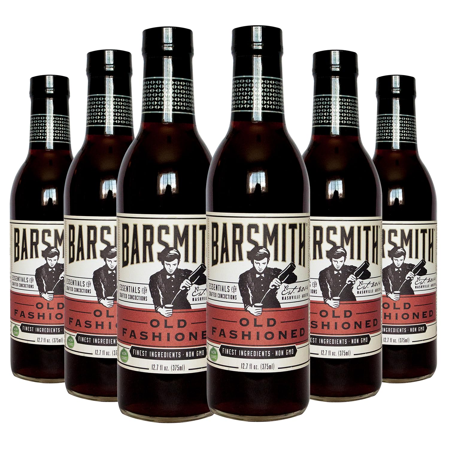 Barsmith bottle front label showing classic cocktail branding and clarity