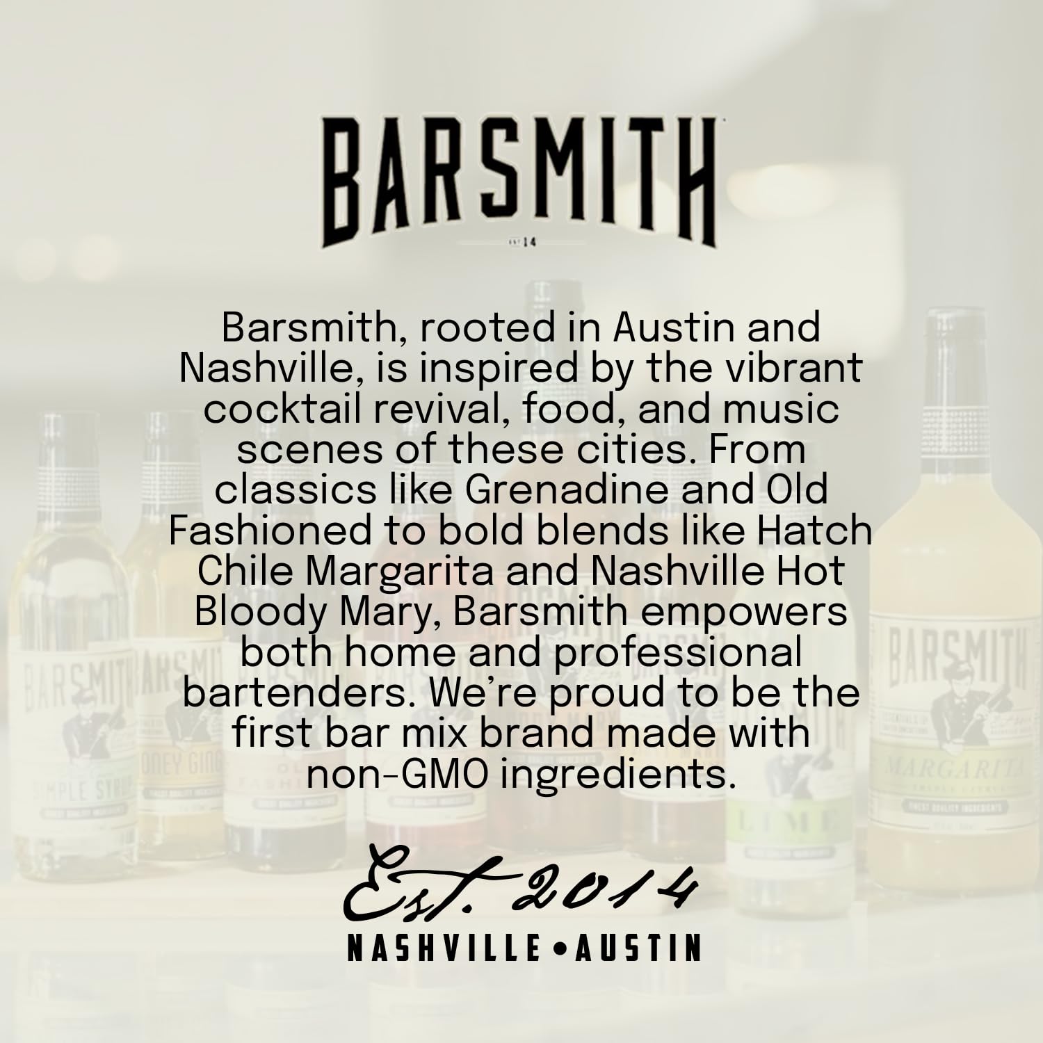 Barsmith bottle on outdoor table at party, ideal for entertaining without fresh limes benefit