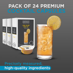 Capsule inserted into Bartesian machine demonstrating effortless mixing and consistent cocktail results