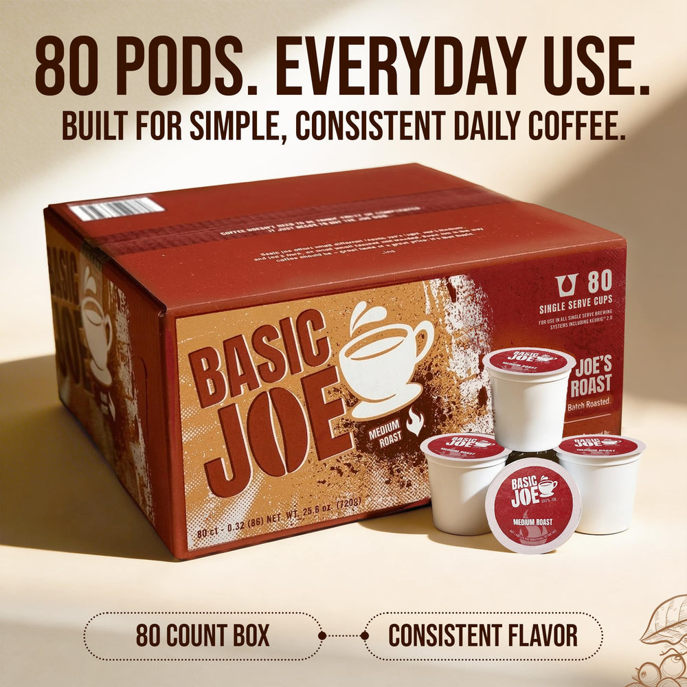 Basic Joe pod close-up displaying K-Cup design and convenience for quick brewing