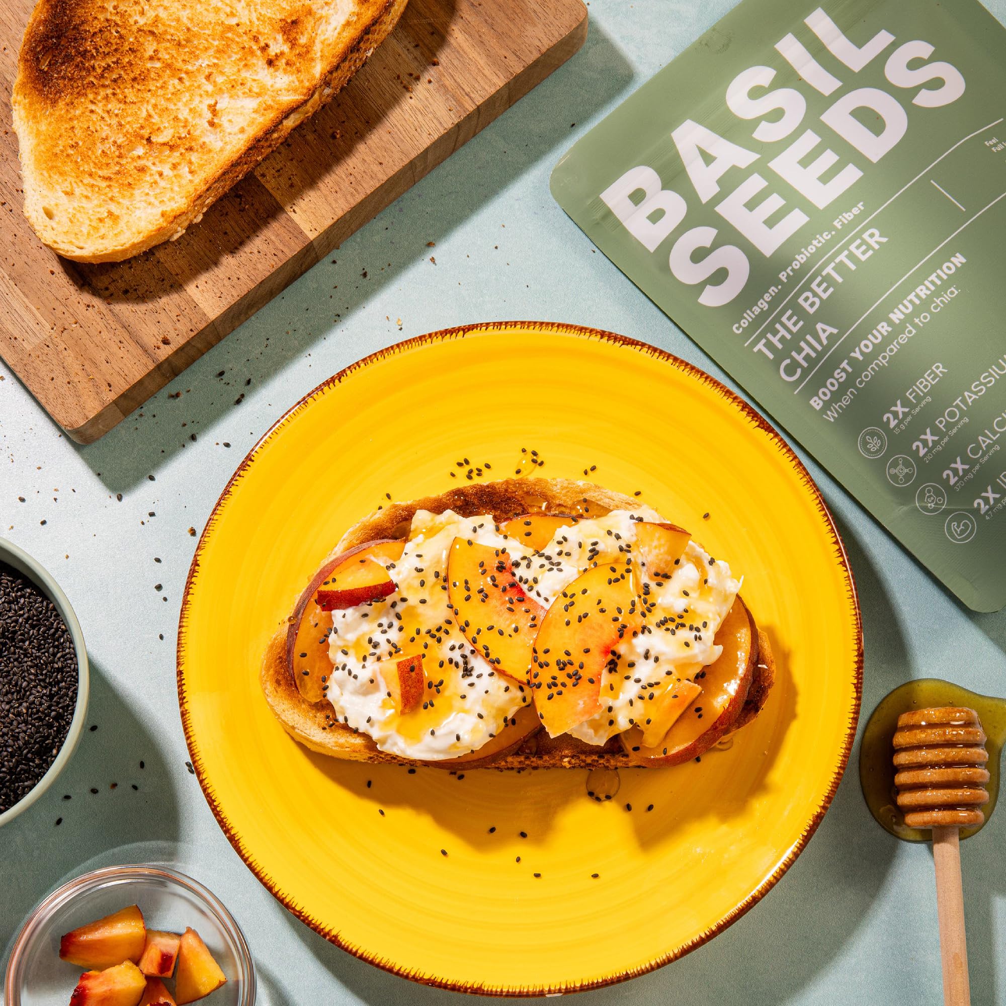 Basilia bag beside scale showing 1 lb size and pantry-ready value
