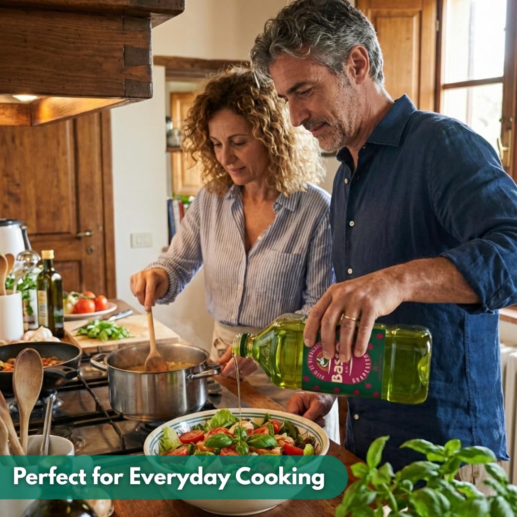 Basso bottle in kitchen lifestyle scene showing everyday versatility benefit