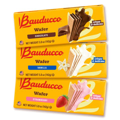 Bauducco front packaging showing the 12-pack assortment and fresh appeal