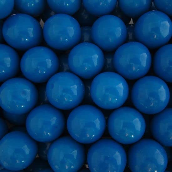 BAYSIDE CANDY close-up of shimmer and solid blue gumball surfaces, shows glossy texture