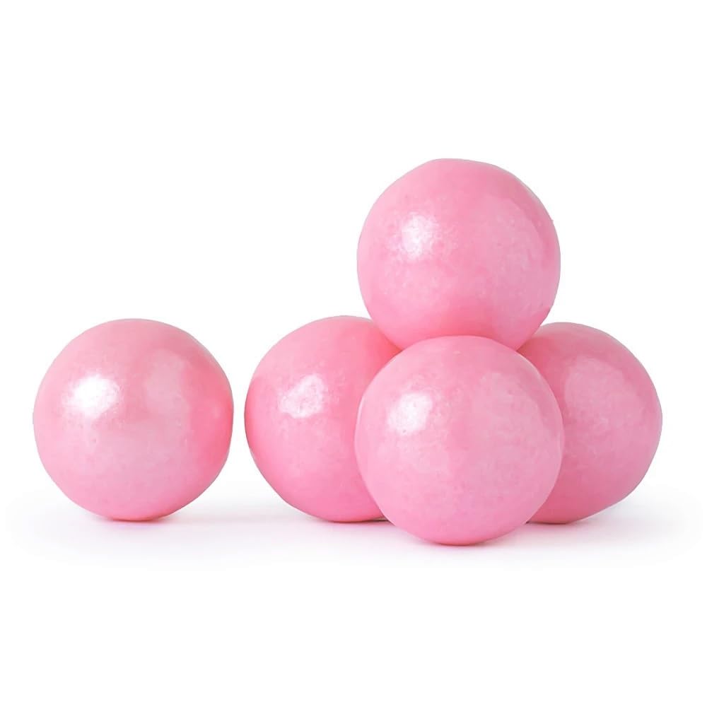 BAYSIDE CANDY close-up of shimmer pearl coating on gumballs, highlights glossy texture and appeal