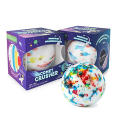 BAYSIDE CANDY front view of 4-inch Comet Crusher showcasing colorful shell and size benefit