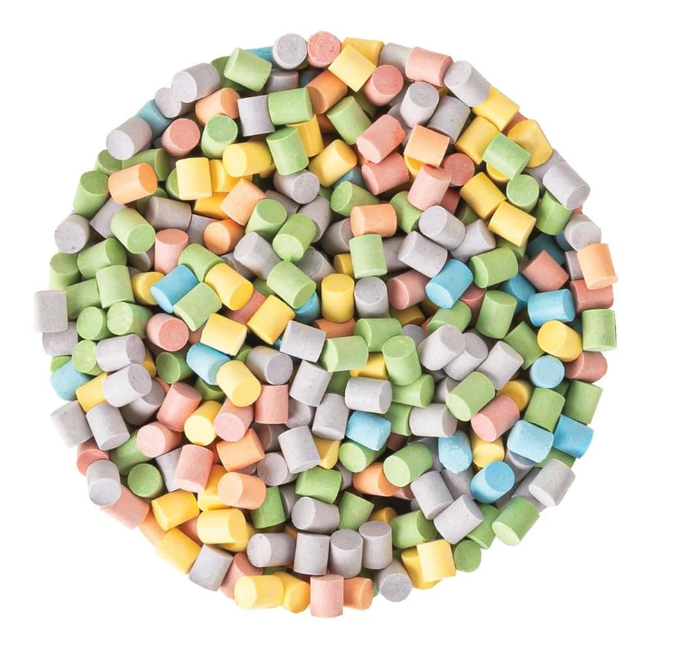 BAYSIDE CANDY front-of-bag view showing colorful 2 lb bulk packaging and product benefit: party-ready supply