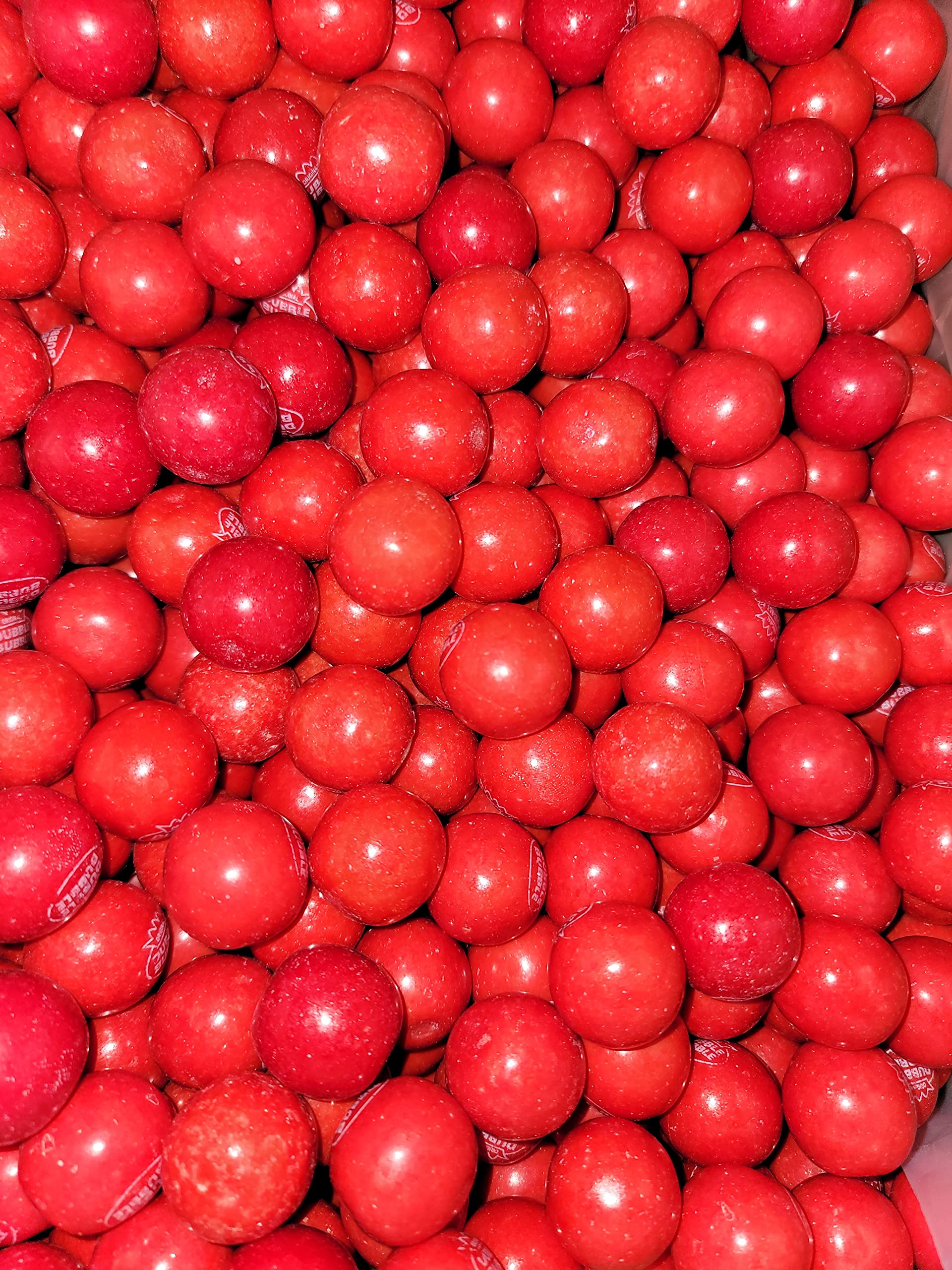 BAYSIDE CANDY front packaging of 3 lb bag showing bright red cinnamon gumballs and bulk value