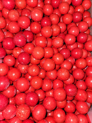 BAYSIDE CANDY front packaging of 3 lb bag showing bright red cinnamon gumballs and bulk value