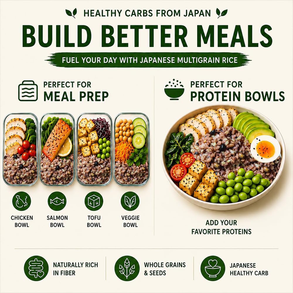 BAYU STORE cooked multigrain rice bowl showcasing improved nutrition and color