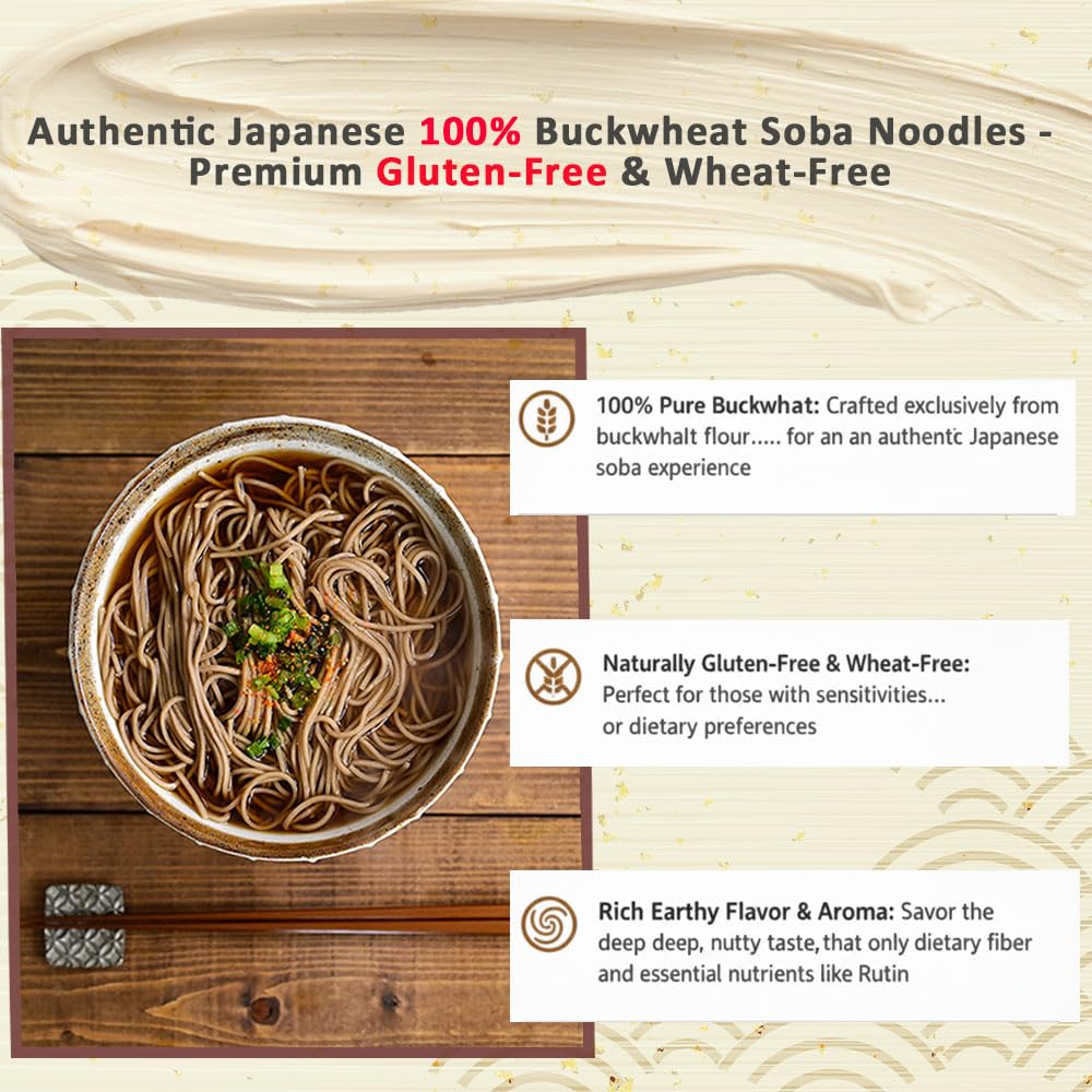 BAYU STORE cooked soba in broth, demonstrating hearty texture and quick preparation