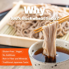 BAYU STORE close-up noodle texture highlighting smooth, firm buckwheat strands