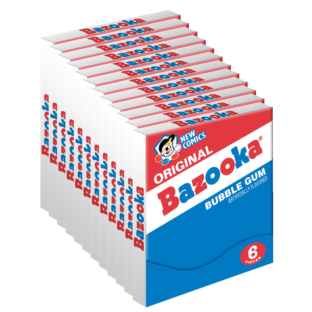 Bazooka front wallet pack showing retro branding and easy distribution benefit