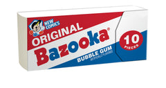 Bazooka individually wrapped piece demonstrating hygienic, shareable benefit