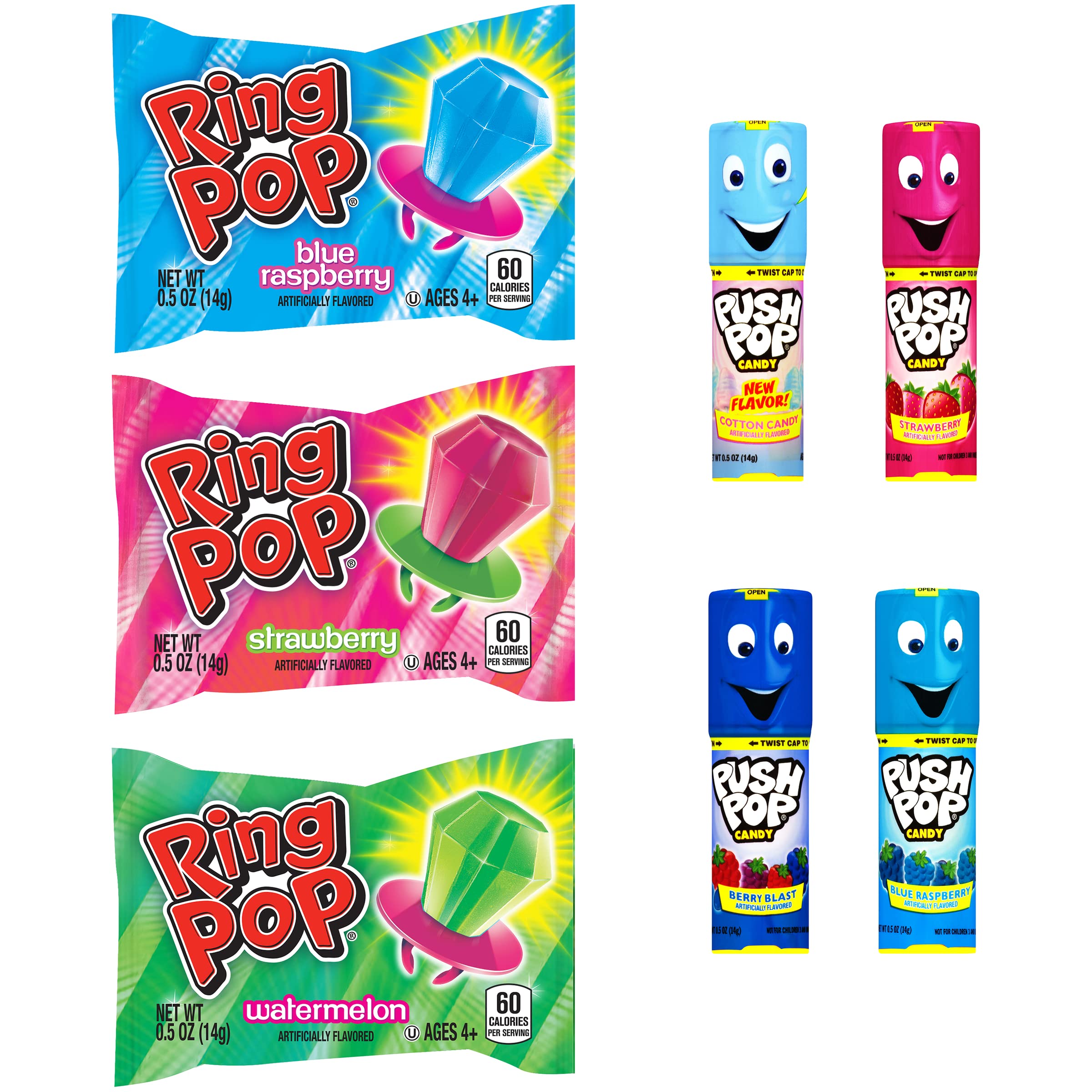 Bazooka Candy Brands size comparison with hand showing portion scale