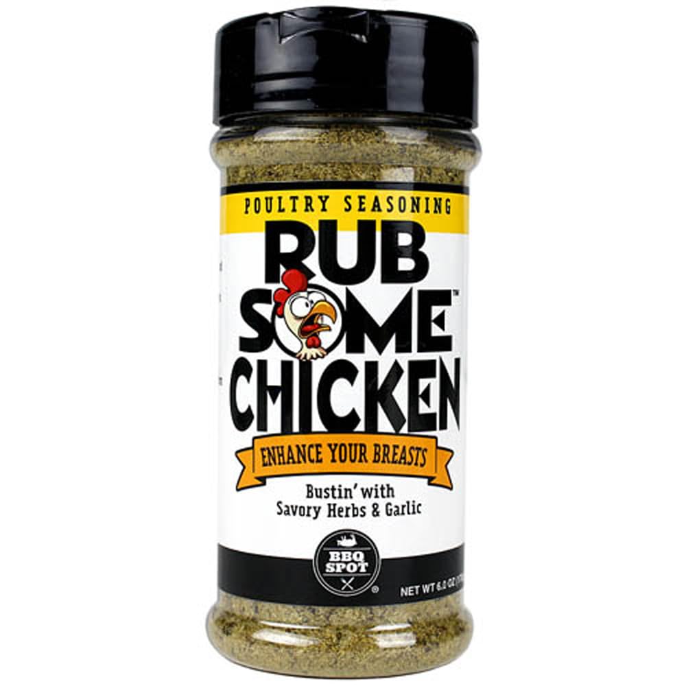 BBQ Spot applying Rub Some Chicken to chicken breast, improves grilled taste