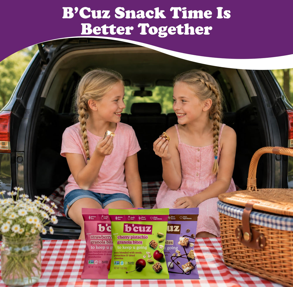 B'CUZ served over yogurt showing topping versatility and added crunch