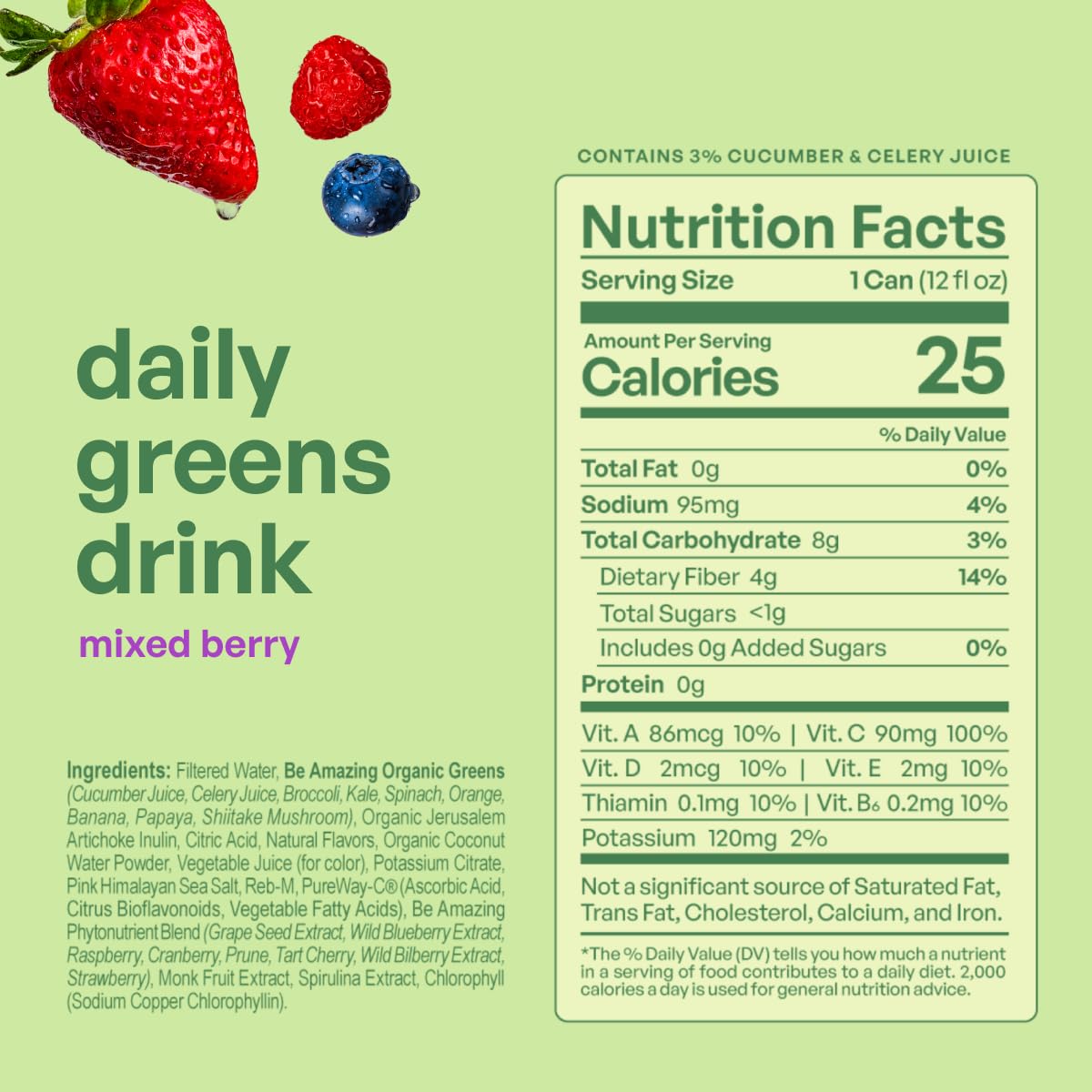 Be Amazing close-up of liquid texture showing smooth berry consistency
