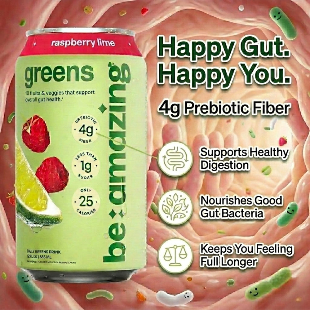 BE AMAZING eight-pack cans in fridge for convenient on-the-go freshness benefit