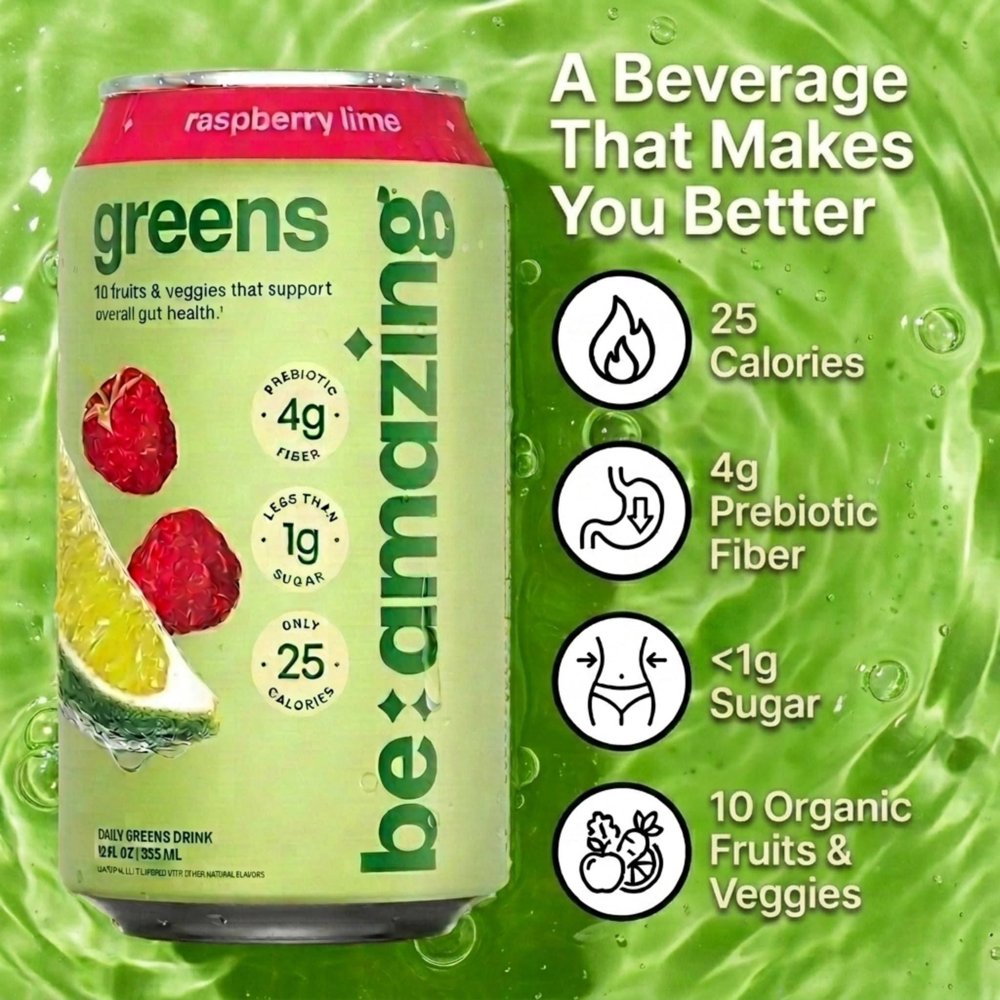 BE AMAZING outdoor lifestyle shot with can for energizing, convenient refreshment