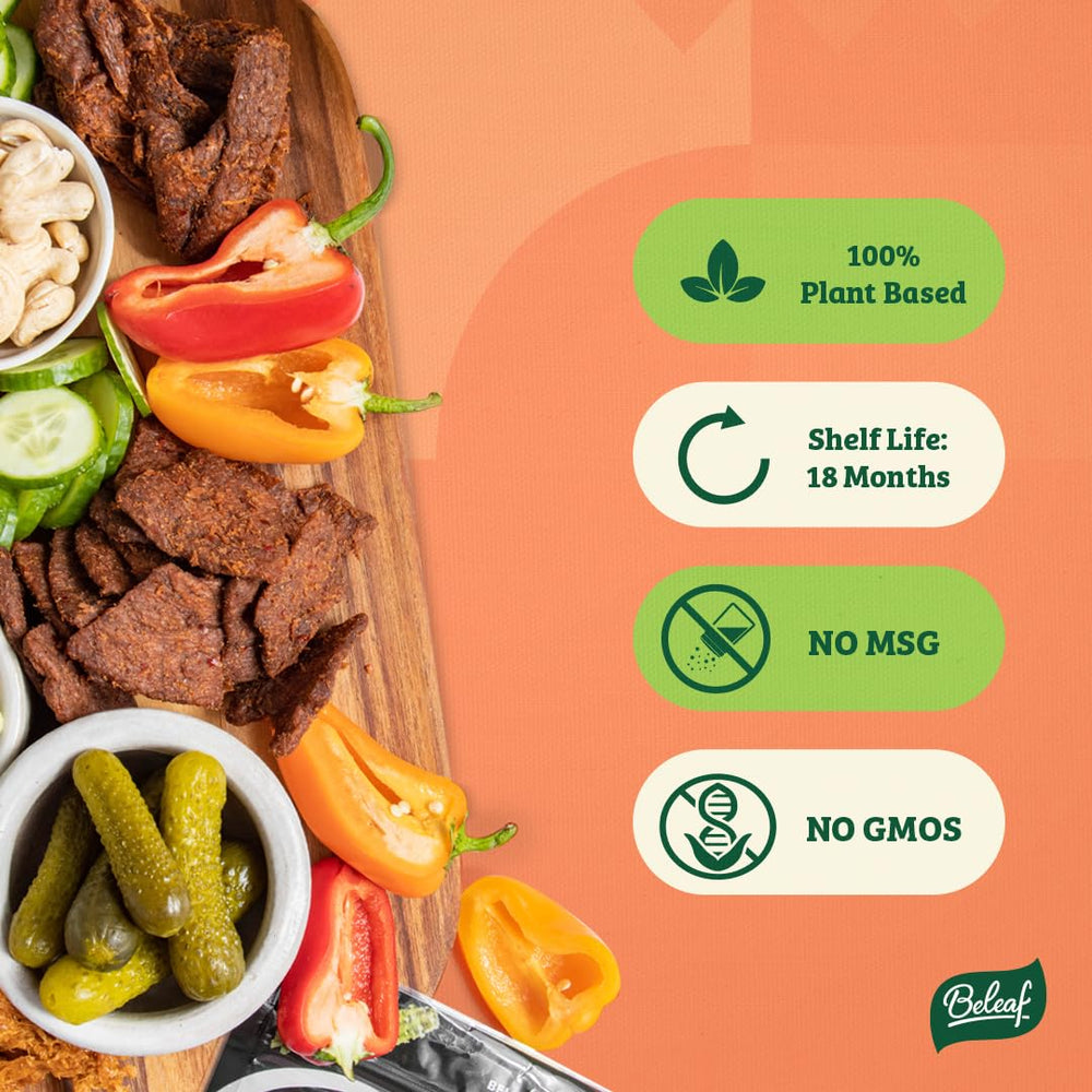 BE LEAF bag inside backpack ready for travel, portable protein on-the-go