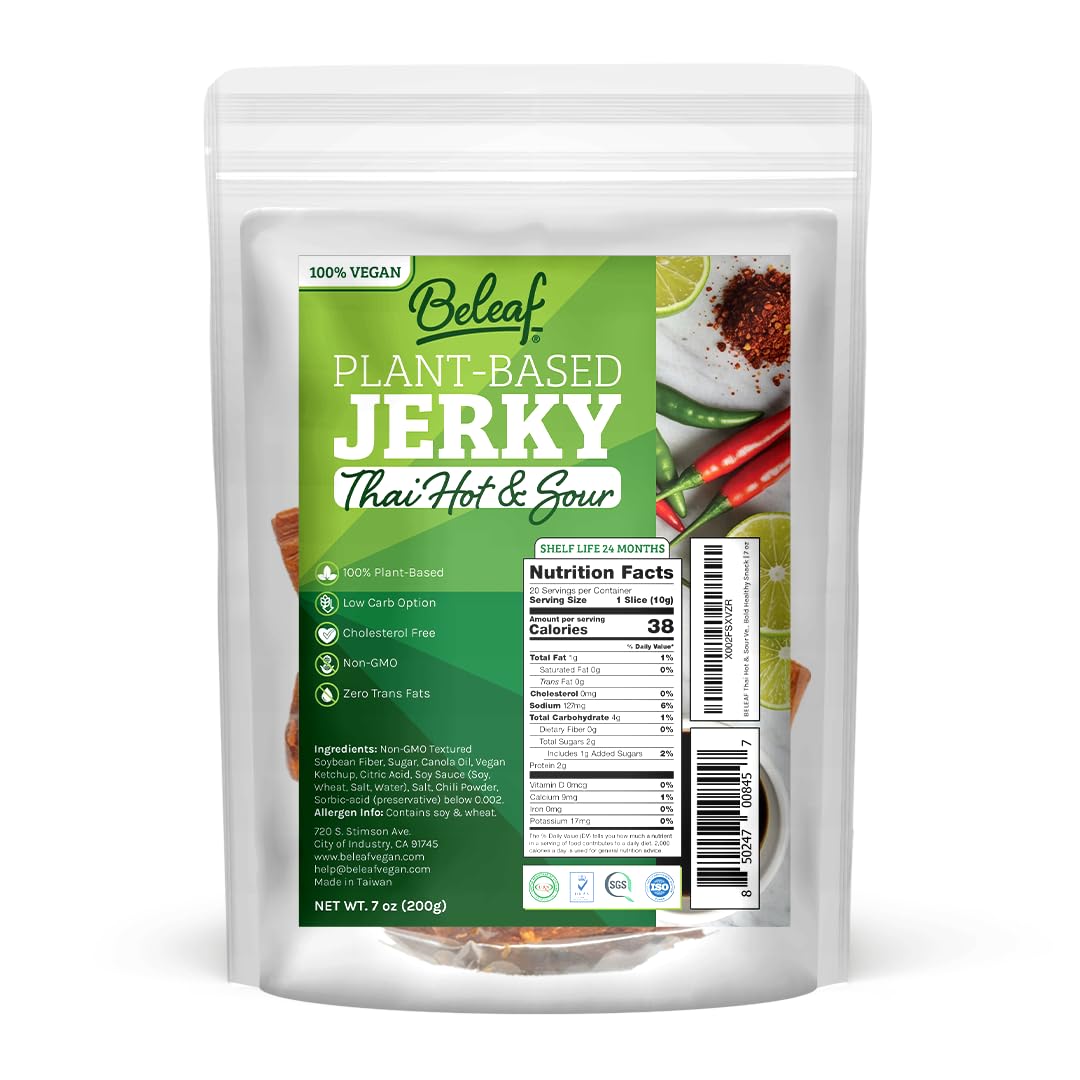 BE LEAF front packaging showing bold Thai Hot & Sour flavor benefit