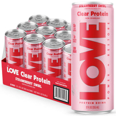 Be Love front can showing Strawberry Swirl and nutrition highlights for quick selection