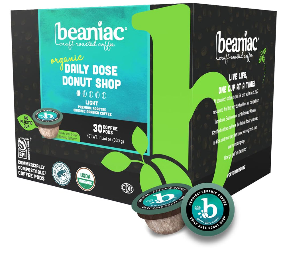 beaniac front packaging showing 30-count box and product identity, helps quick recognition