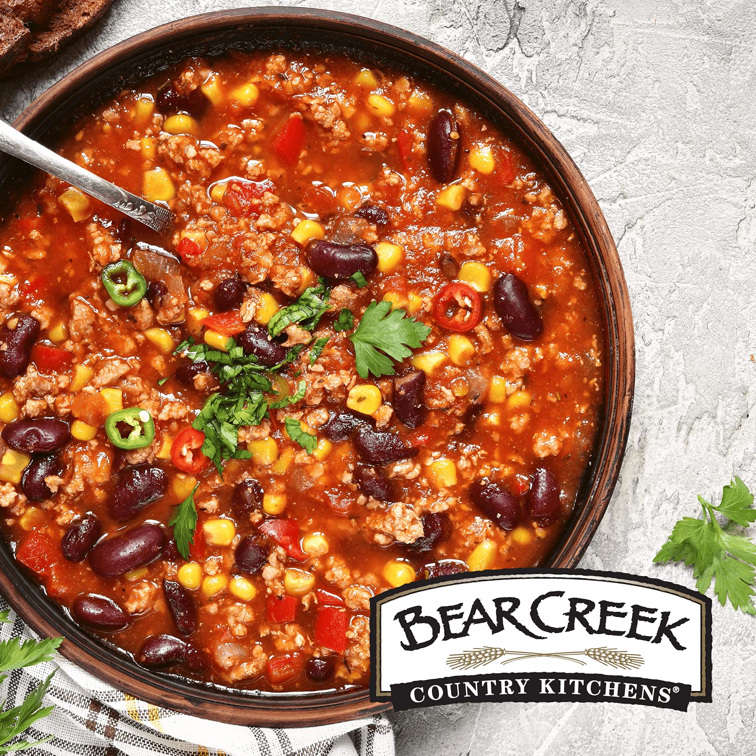 BEAR CREEK served bowl with toppings illustrating customizable flavor and comfort