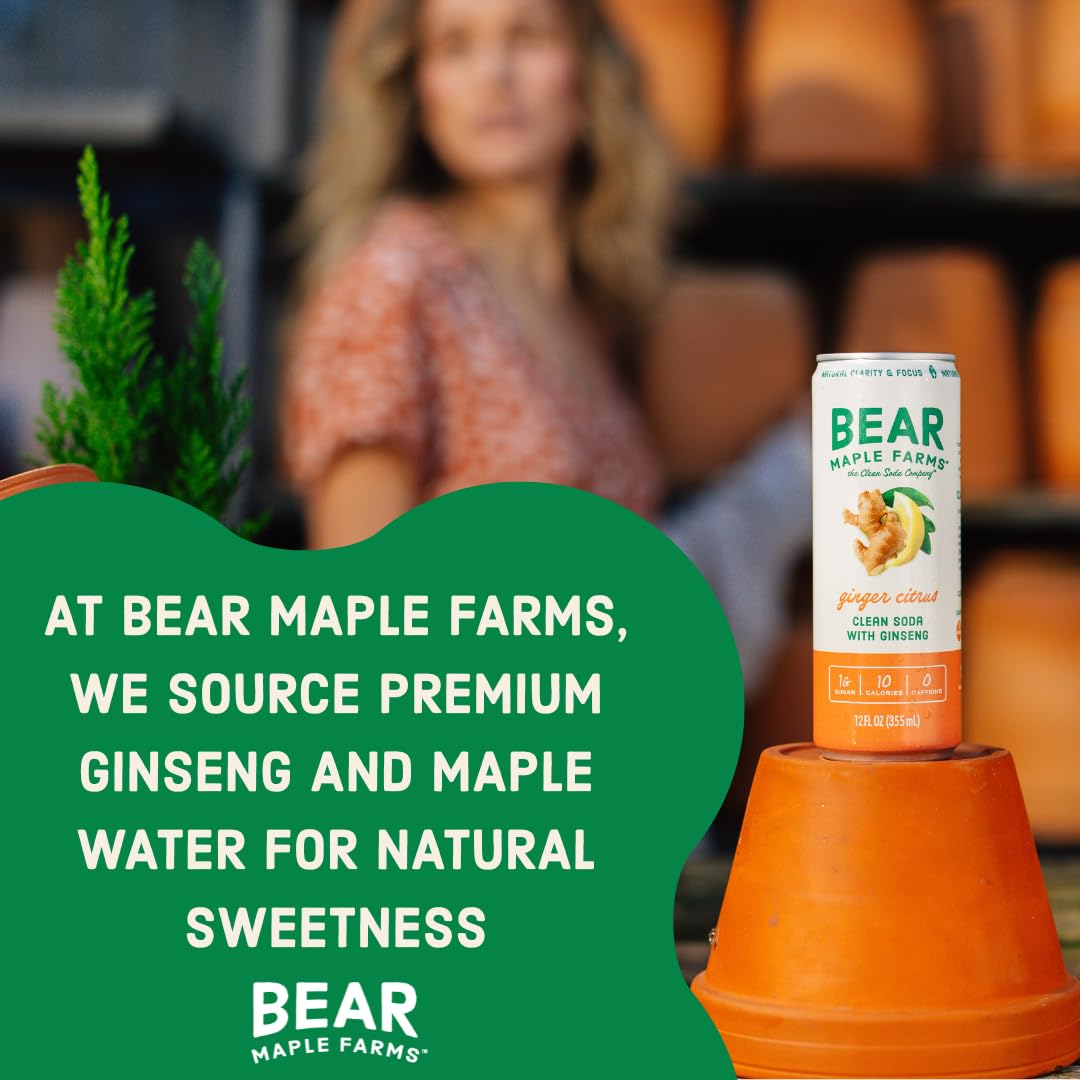 Bear Maple with maple water bottle showing organic natural sweetener