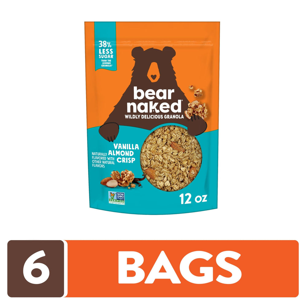 Bear Naked close-up of soft-baked granola clusters highlighting crunchy texture